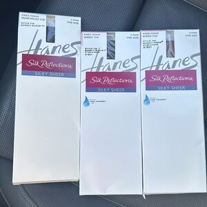 Hanes Black Hosiery Socks